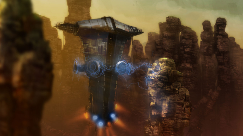 Illustration for article titled Dark Void Setting Concept Art Explained